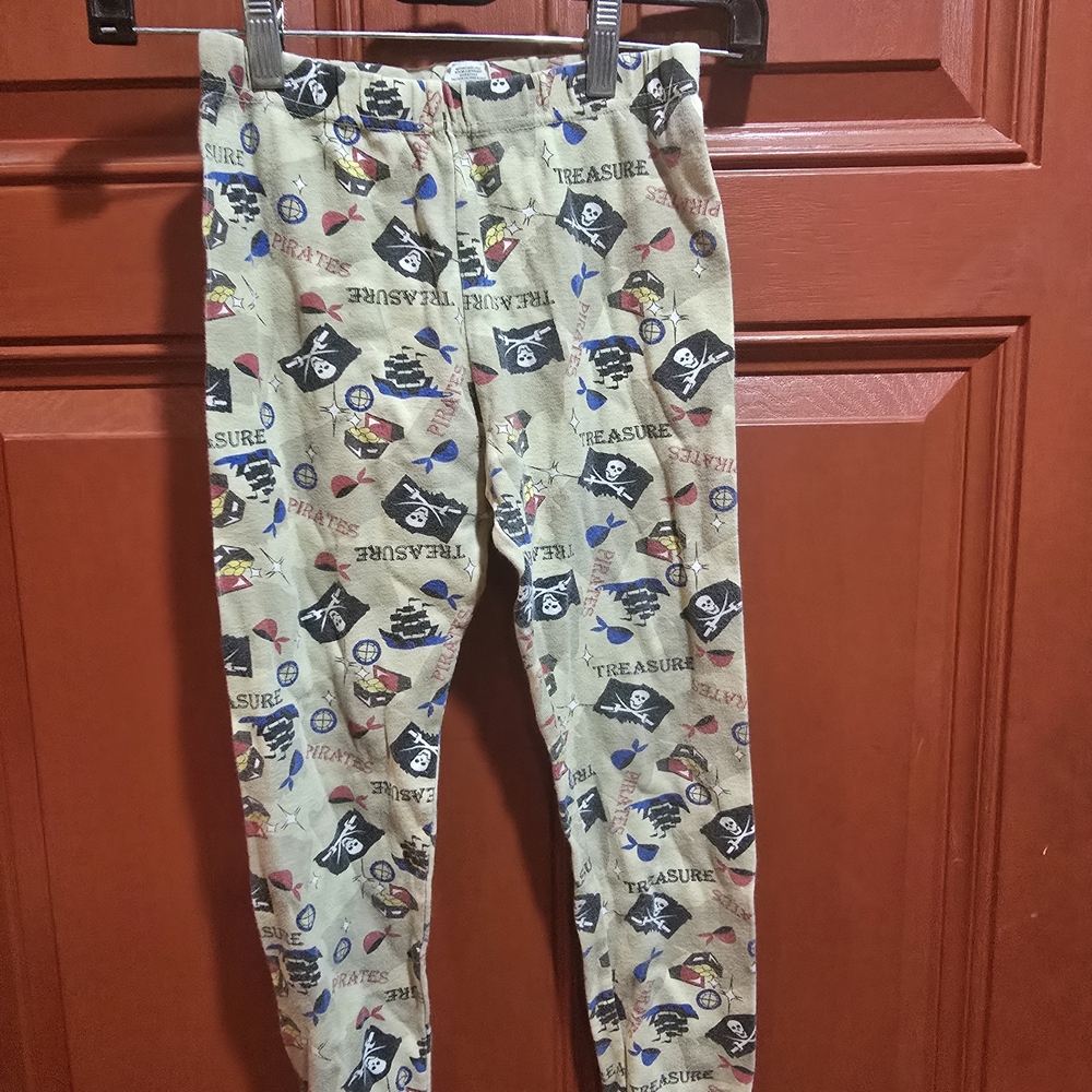 Kids Pirate Print Pajama Bottoms
